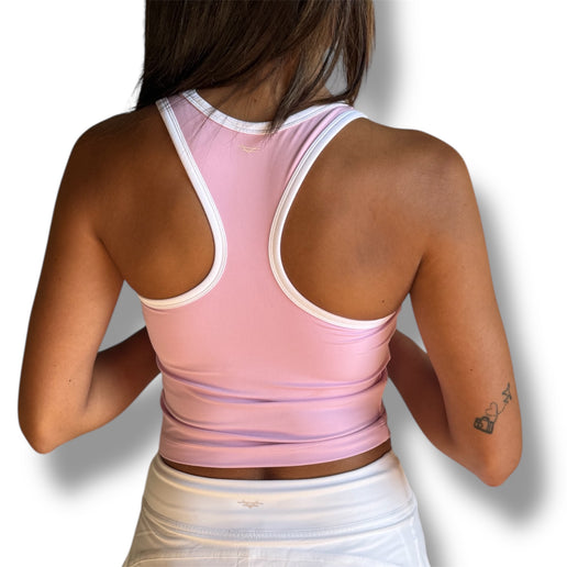 Edge Racerback Padded Top - Carnation Pink