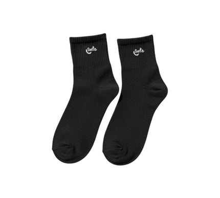 Smile Ribbed Crew Socks
