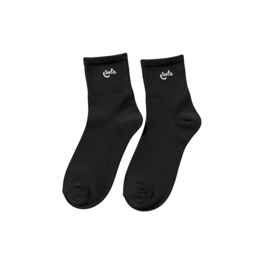 Smile Ribbed Crew Socks