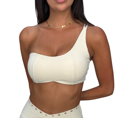 One-Shoulder Triangle Cut-Out Bra
