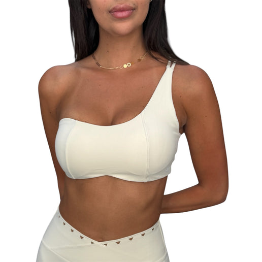 One-Shoulder Triangle Cut-Out Bra