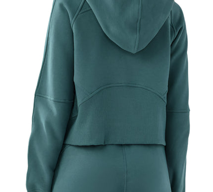 Half-Zip Fleece Hoodie - Green