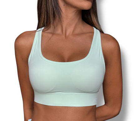 Keyhole Racerback Bra - Light Pistachio
