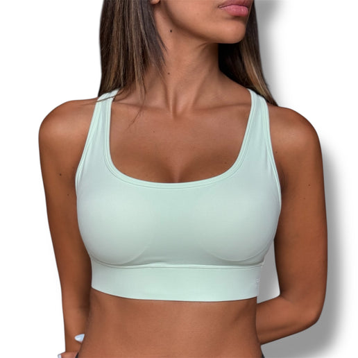 Keyhole Racerback Bra - Light Pistachio