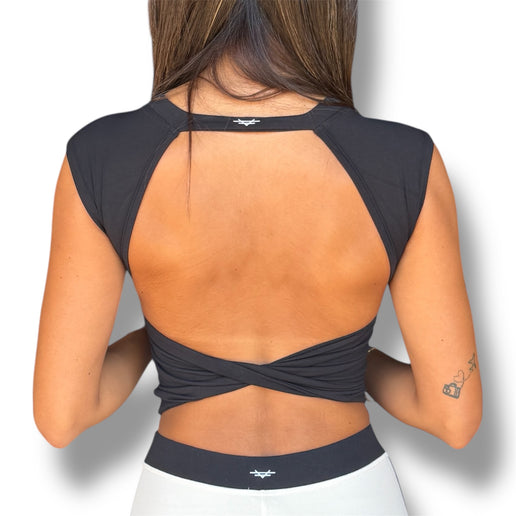 Open Back Crop Top
