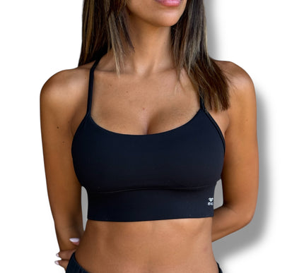 Slim Strap Bra - Black