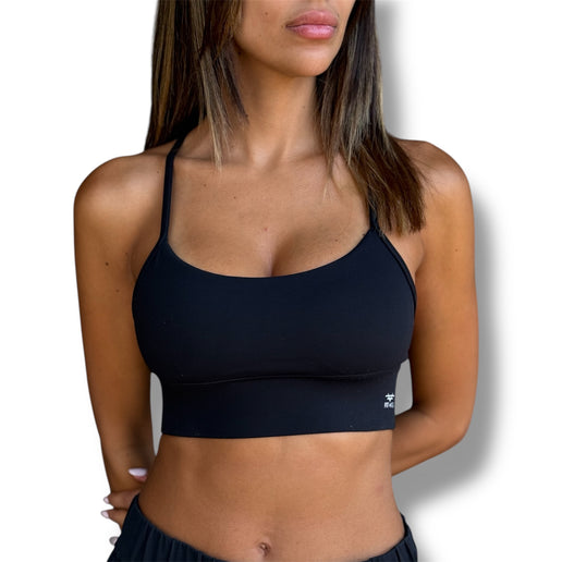 Slim Strap Bra - Black