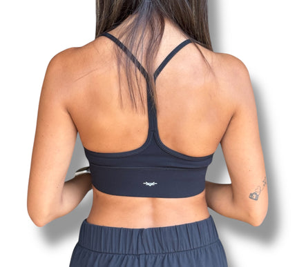 Slim Strap Bra - Black