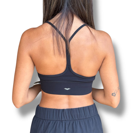 Slim Strap Bra - Black