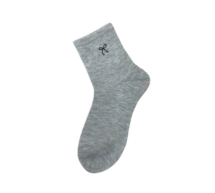 Bow Ribbed Crew Socks