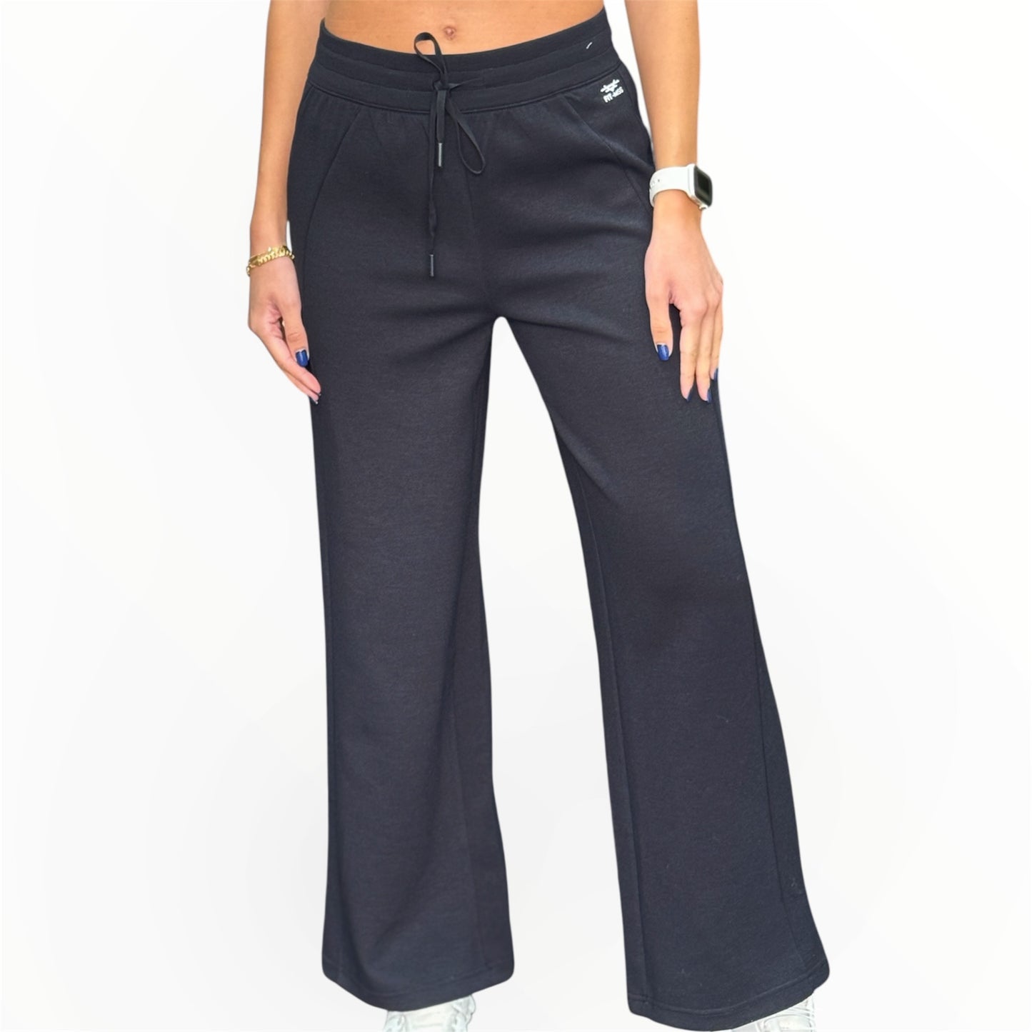 Wide Leg Sweatpants - Black