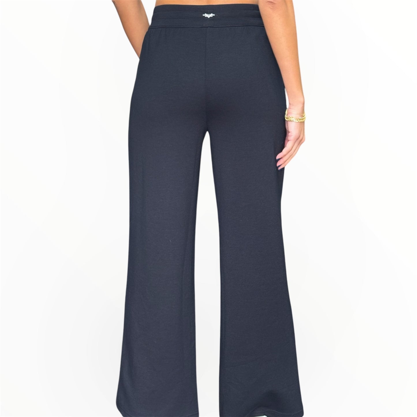 Wide Leg Sweatpants - Black