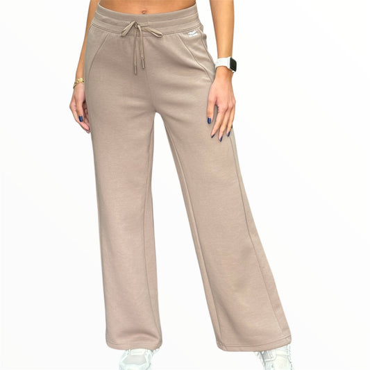 Wide Leg Sweatpants - Khaki