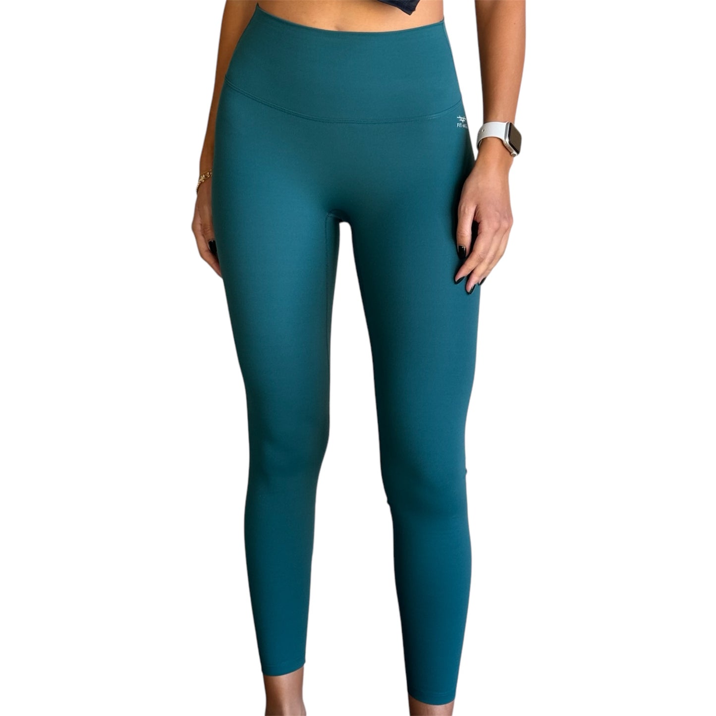 Seamless Front Basic Leggings - Dark Green