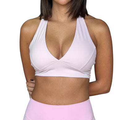 Open Back V-Neck Sports Bra