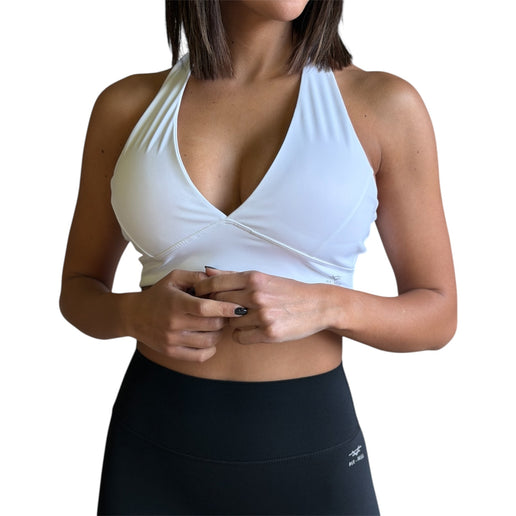 Open Back V-Neck Sports Bra