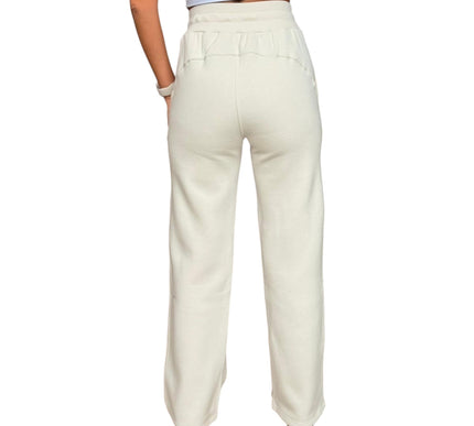 Fleece-Lined Wide Leg Joggers