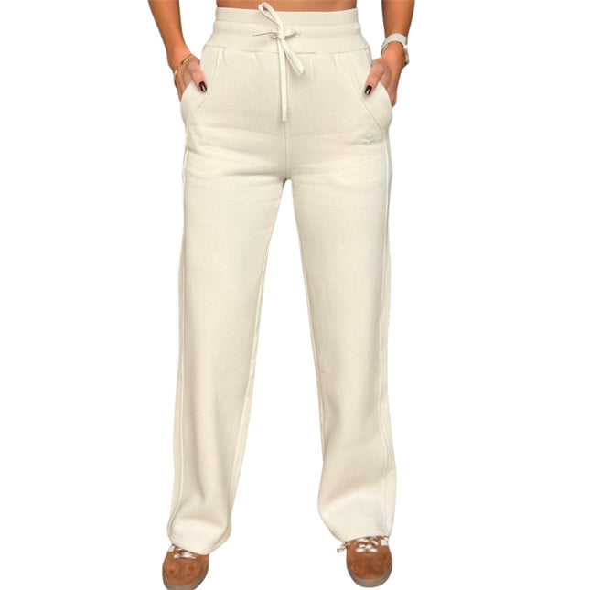 Fleece-Lined Wide Leg Joggers