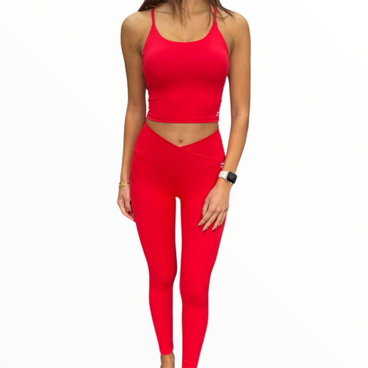 Sleek Support Padded Top - Candy Apple