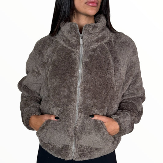 Fuzzy Bear Jacket - Umber