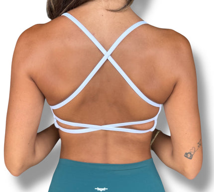 Sexy Back Sports Bra - White