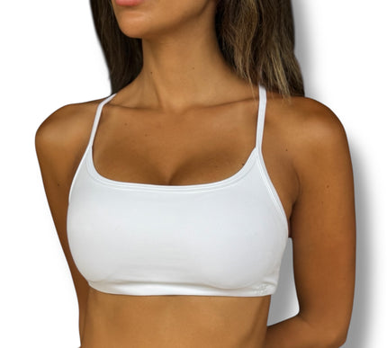 Sexy Back Sports Bra - White