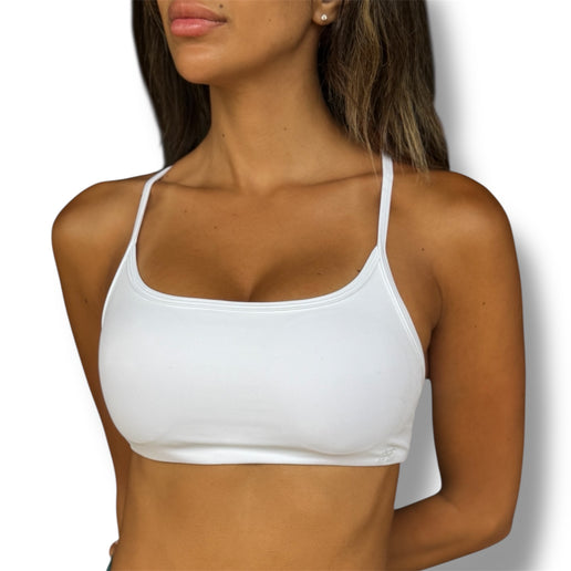 Sexy Back Sports Bra - White