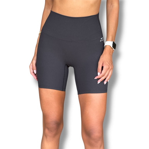 Soft Rib Biker Shorts - Black
