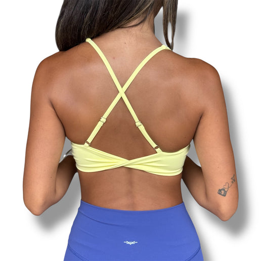 Twist Back Light Bra - Pastel Yellow