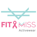 Logo of FIT MISS Activewear with a pink ribbon on a white background