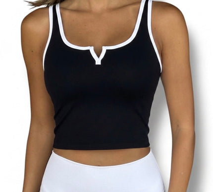 Contrast Trim Padded Tank