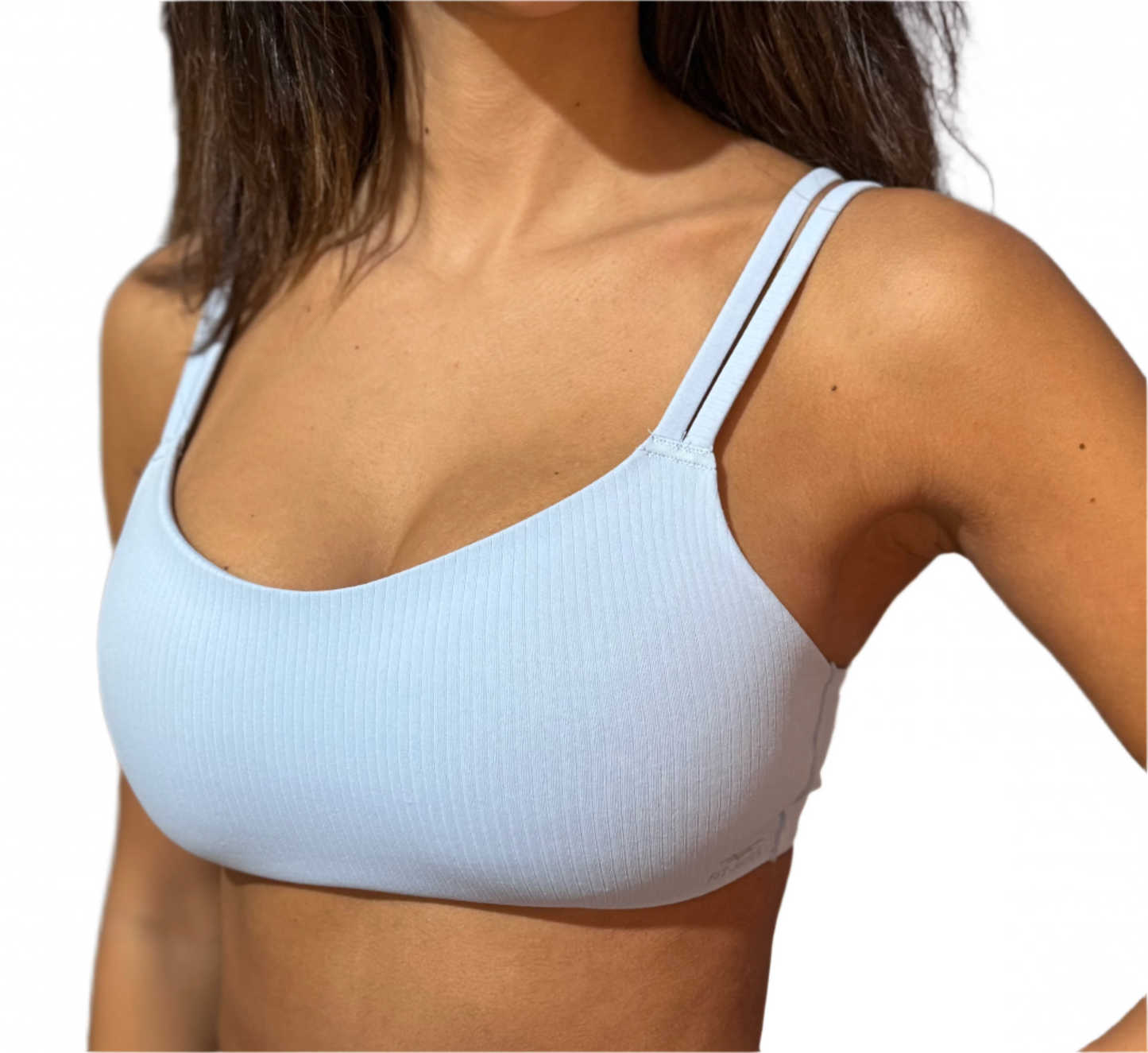 Ultra Light Ribbed Bra - Baby Blue