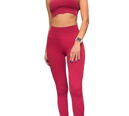 Slim Strap Bra - Burgundy