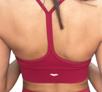 Slim Strap Bra - Burgundy