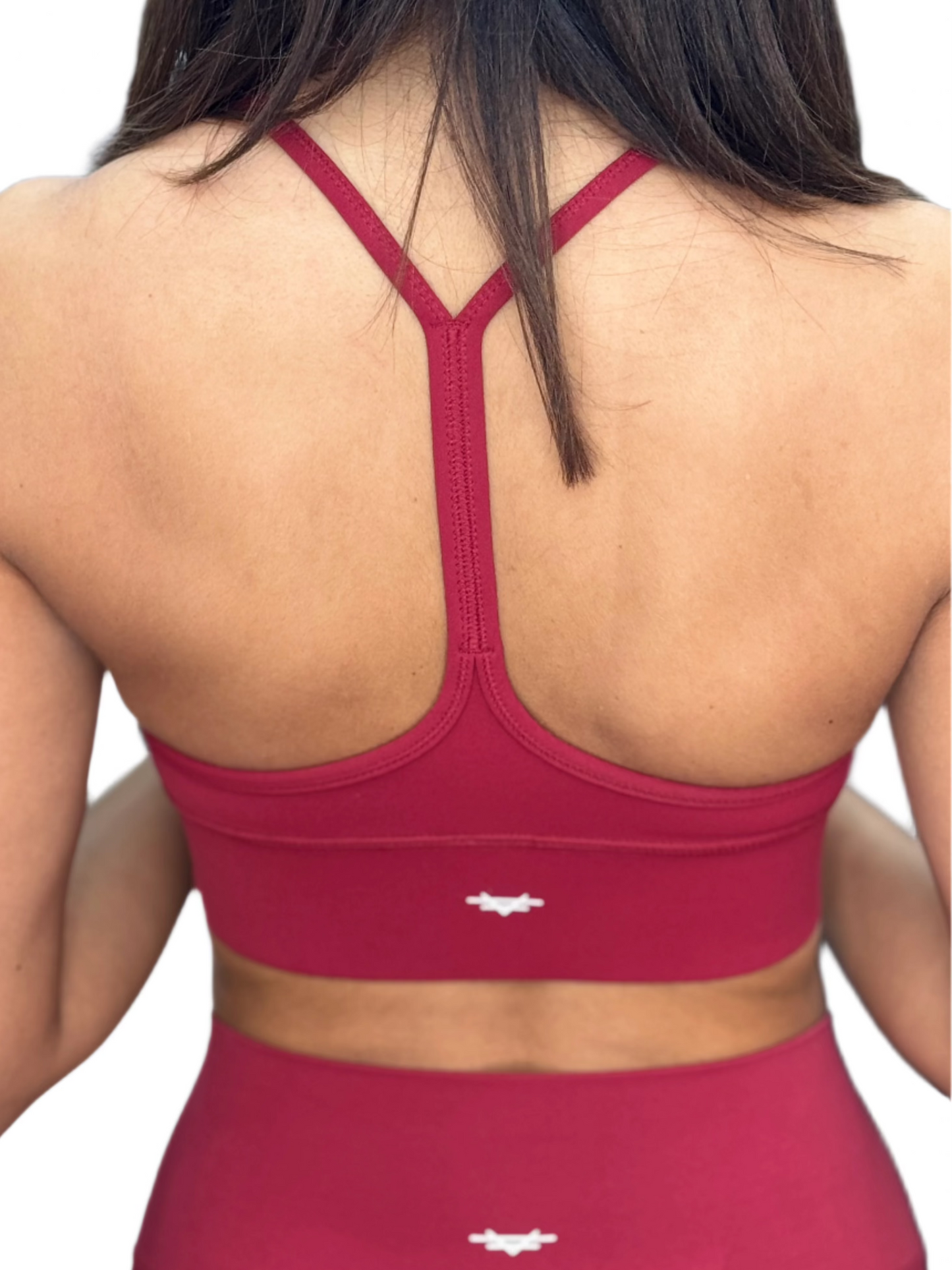 Slim Strap Bra - Burgundy