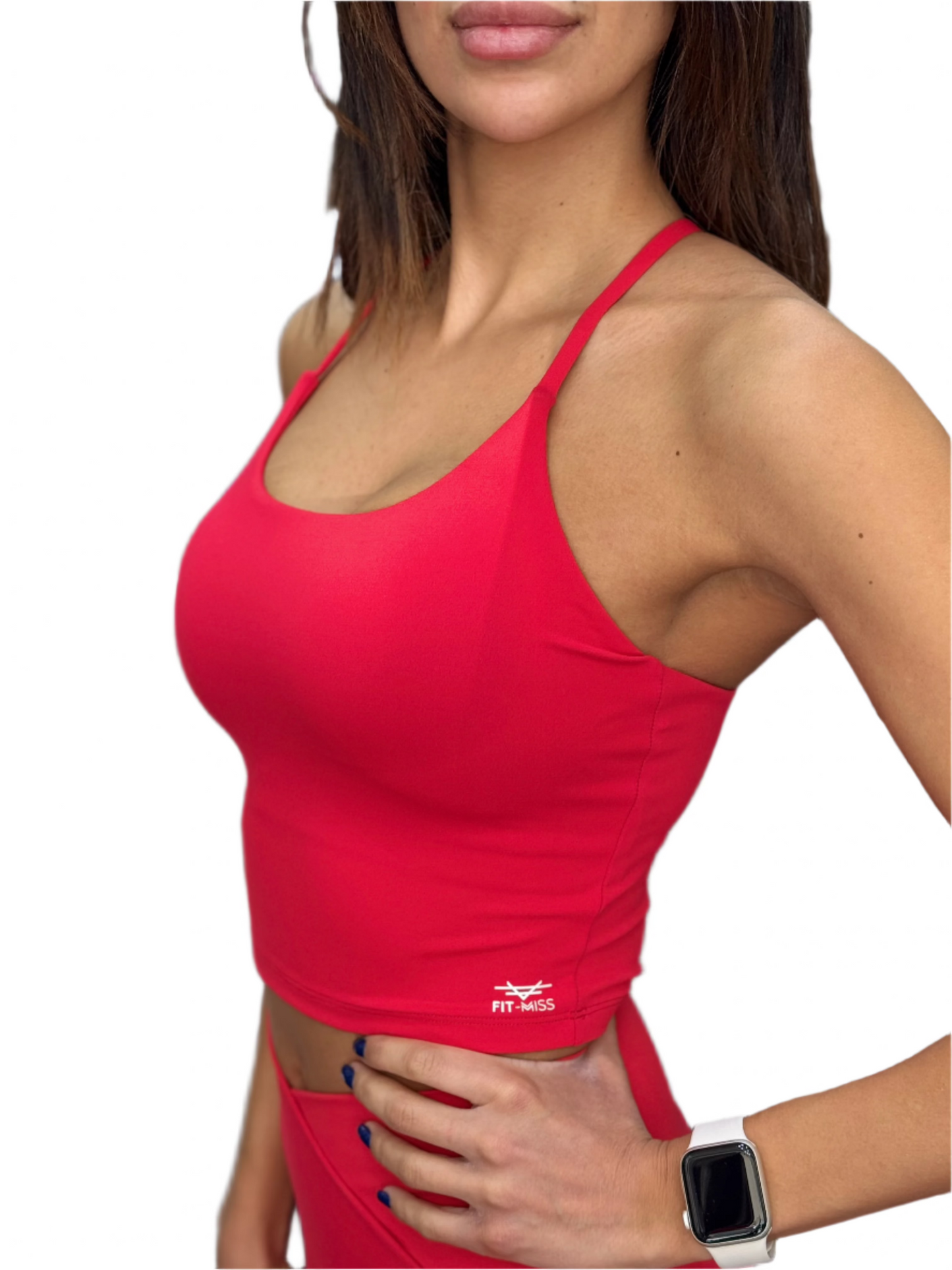 Sleek Support Padded Top - Candy Apple