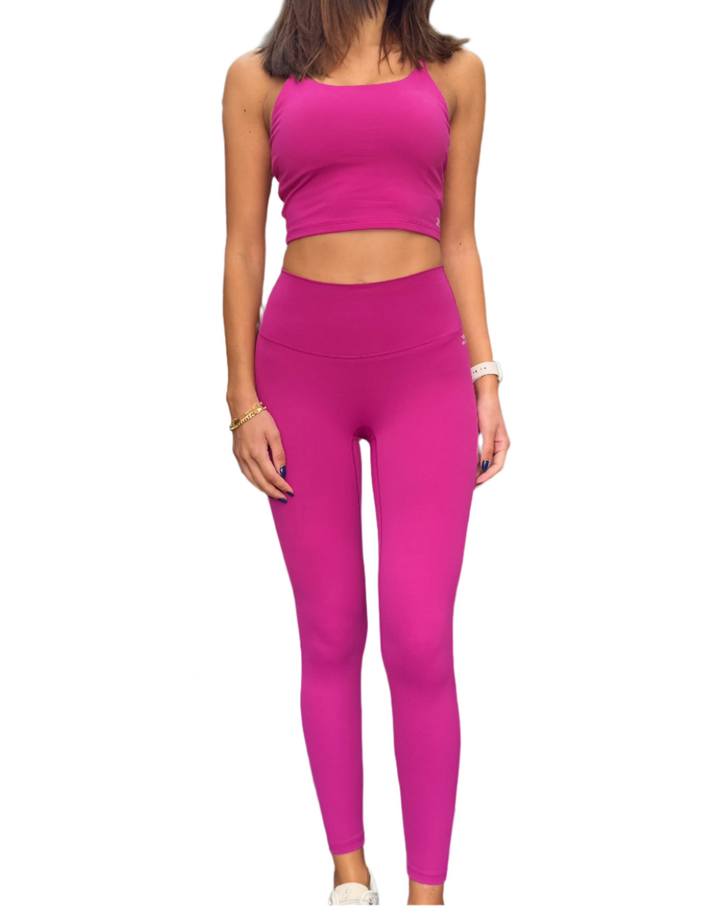 Seamless Front Basic Leggings - Orchid