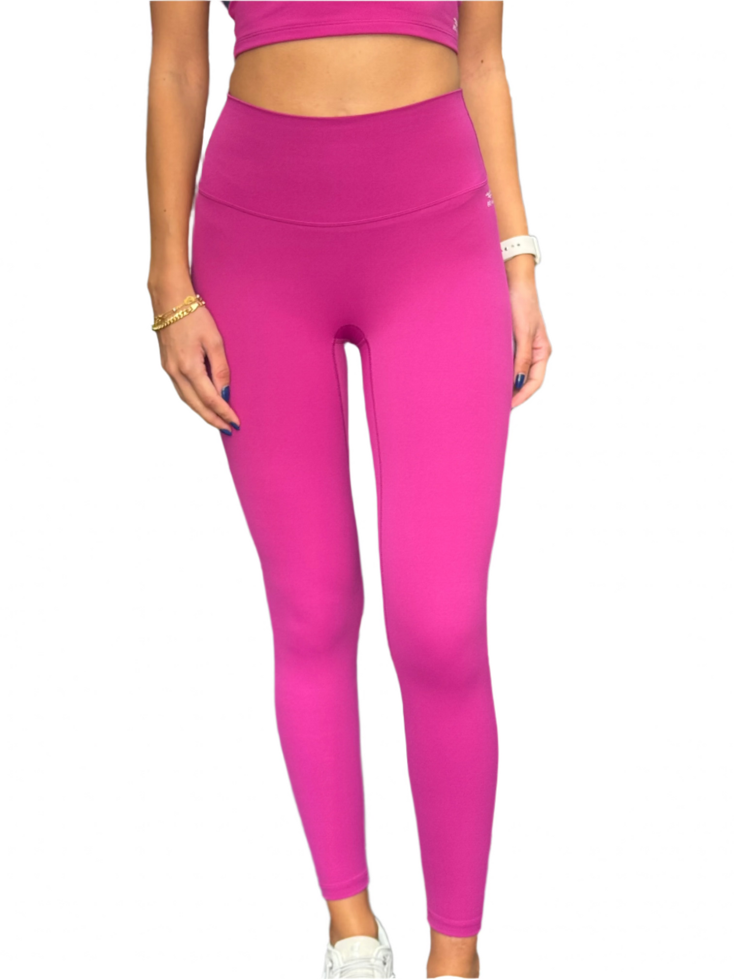 Seamless Front Basic Leggings - Orchid