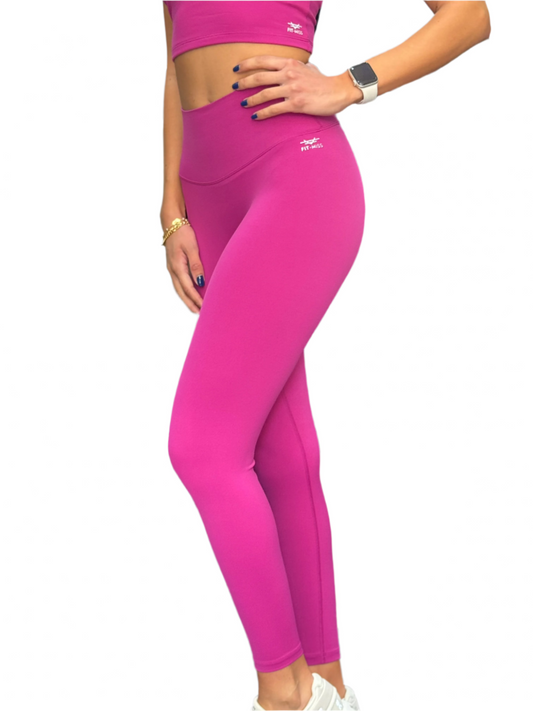 Seamless Front Basic Leggings - Orchid