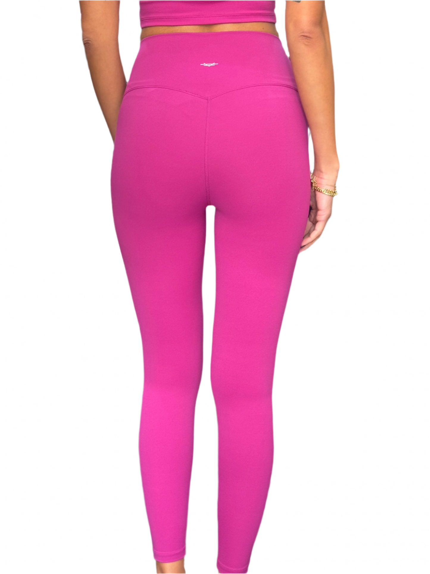 Seamless Front Basic Leggings - Orchid