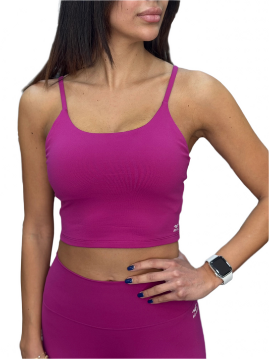 Basic Padded Crop Top - Orchid