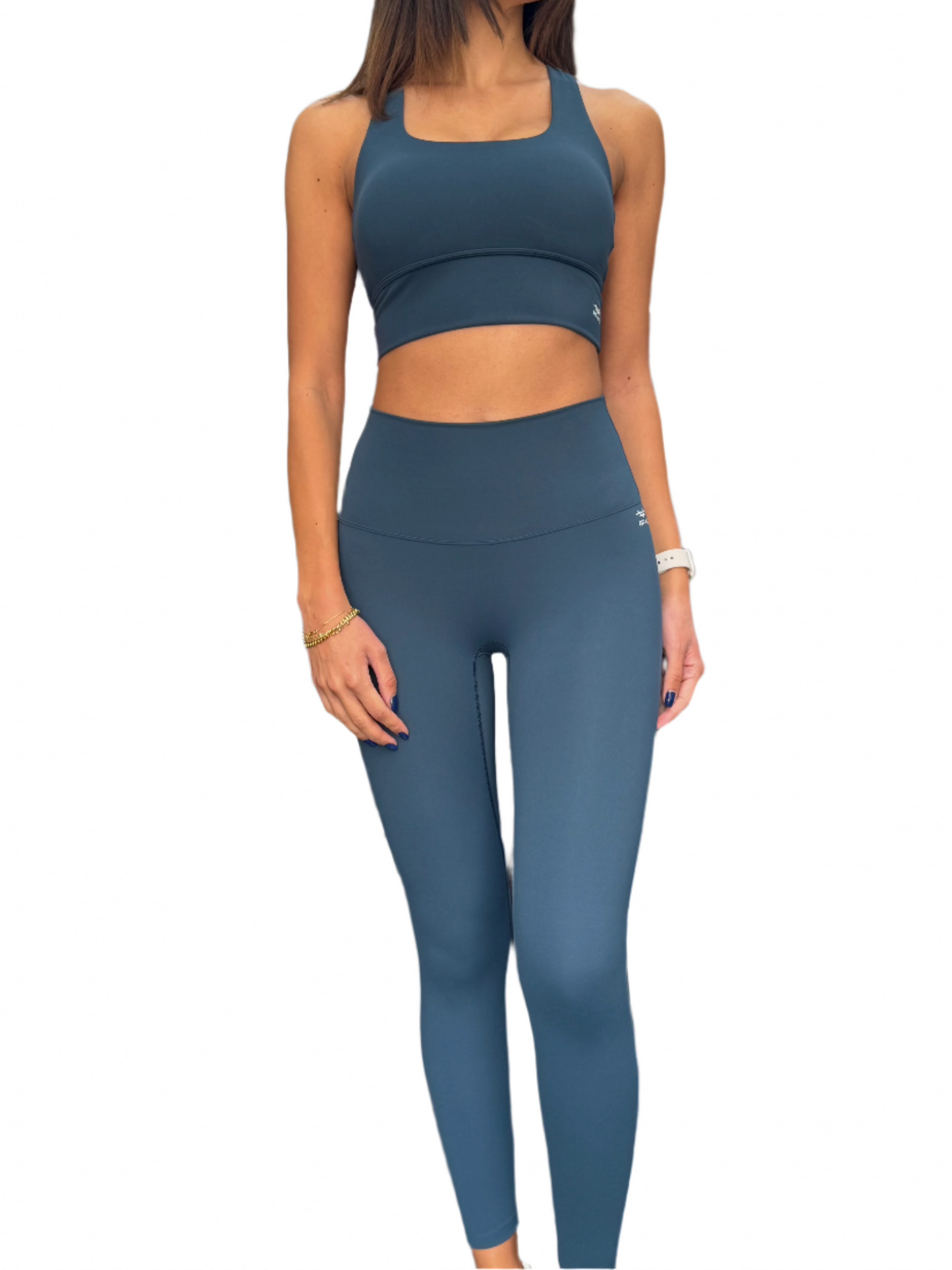 Crisscross Sports Bra - Peacock Blue