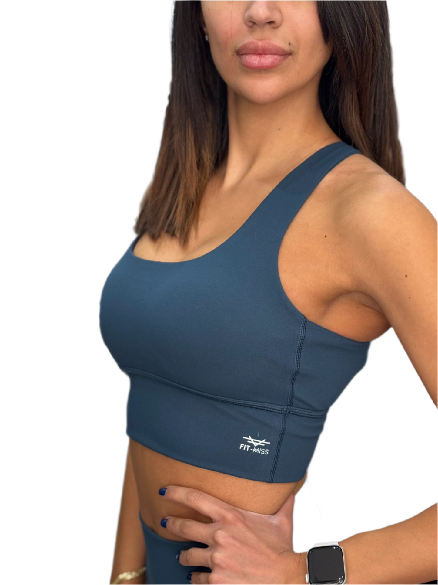 Crisscross Sports Bra - Peacock Blue