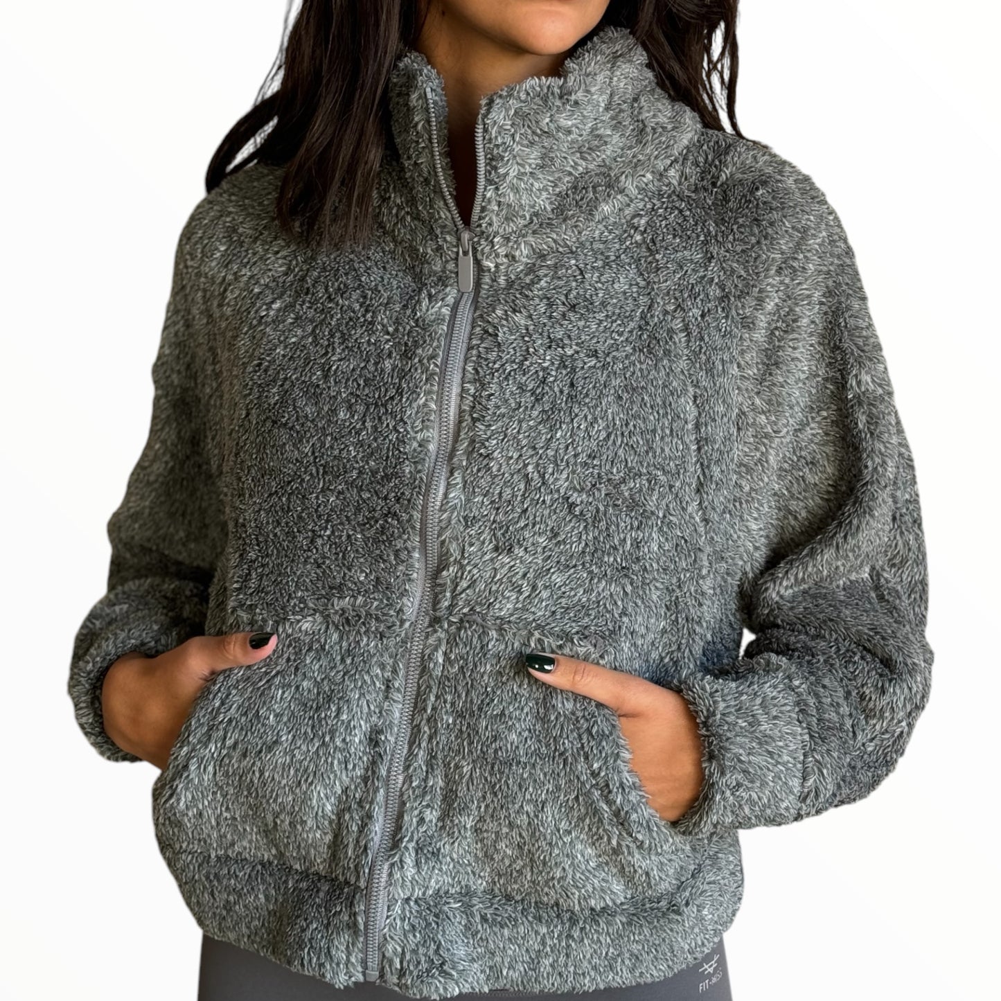 Fuzzy Bear Jacket - Smoke Grey