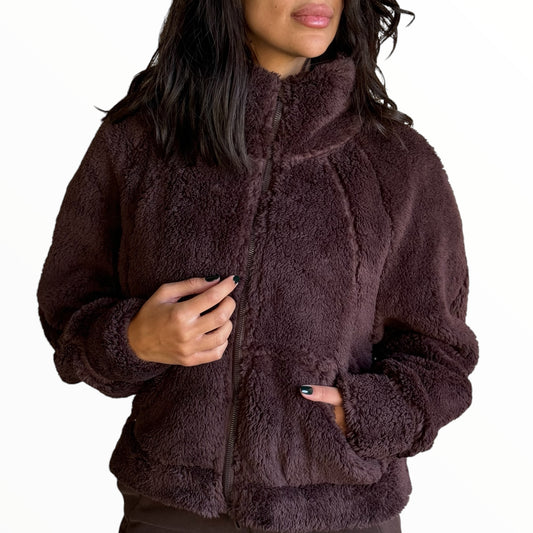 Fuzzy Bear Jacket - Espresso