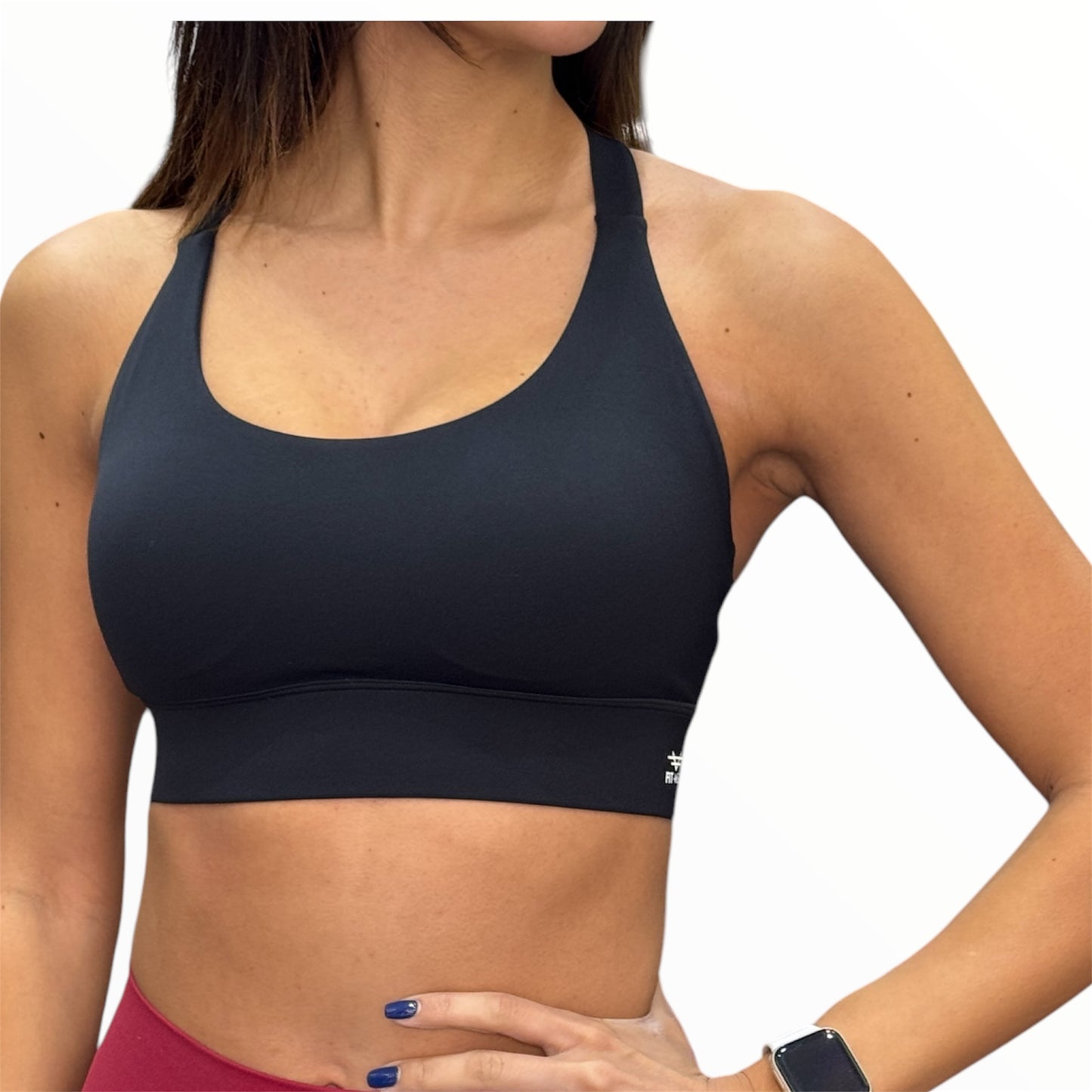 Cutout Adjustable Bra - Black