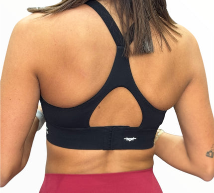 Cutout Adjustable Bra - Black