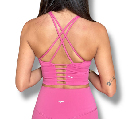 Power Lines Bra - Pink Yarrow