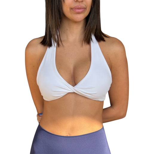 Twist Front Halter Bra