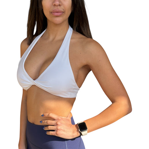 Twist Front Halter Bra